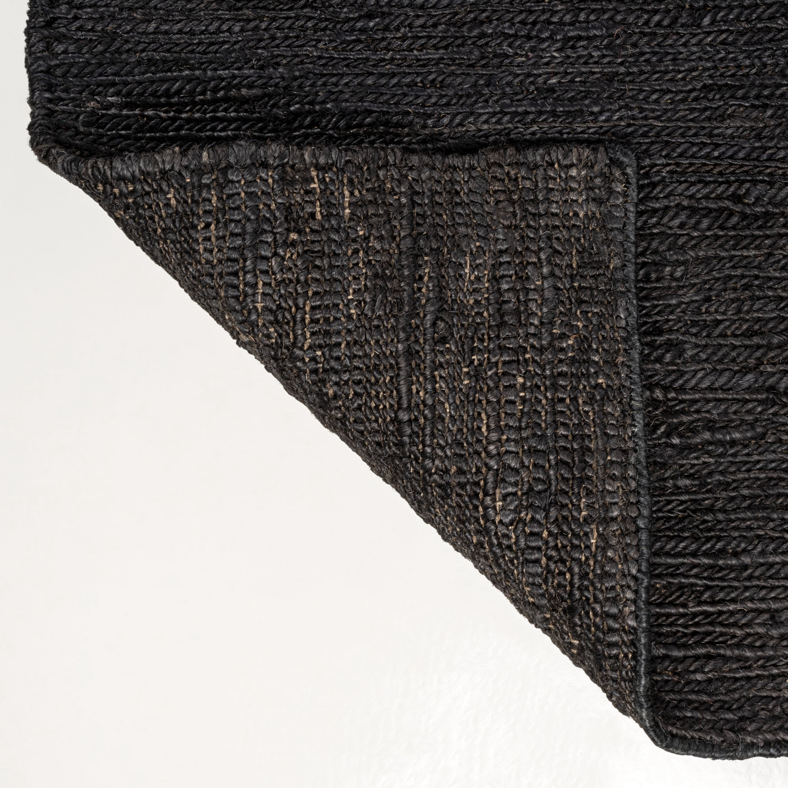 JONATHAN Y NATURAL FIBER 5 x 8 Area Rug, Olivier Rustic Farmhouse Stripe Jute - Black/Natural, NRF200B-5