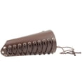 thumbnail image 4 of Brazalete de cuero PU ancho con cuerdas ajustables estilo caballero marrón, 4 of 7