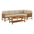 thumbnail image 1 of Ensemble de Sectionnel d'Angle en Bois Massif Midland - Marron, 1 of 5
