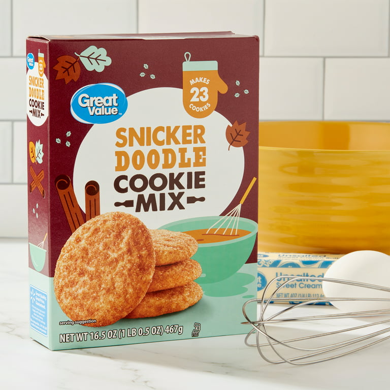 Great Value Snickerdoodle Cookie Mix, 16.5 oz Box 