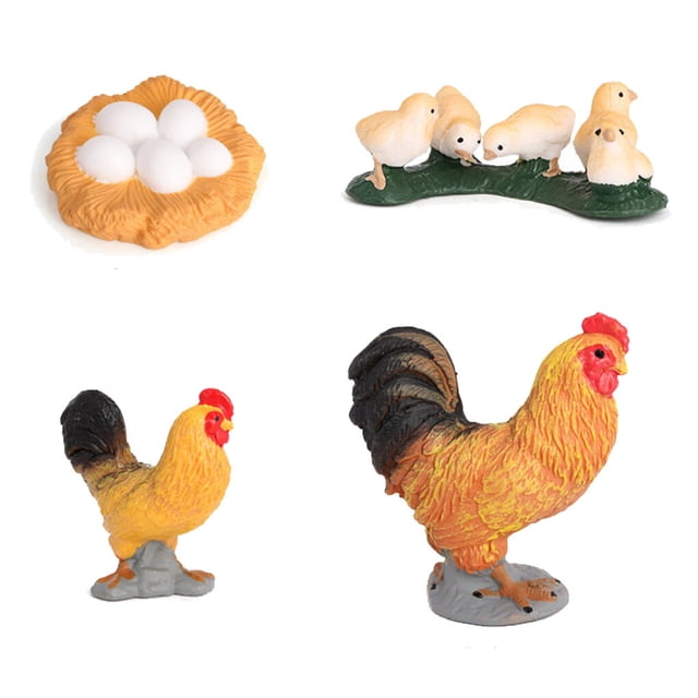 1 Set Spade Worm Model Premium Plastic Material Meaningful Insect Figurines Early Educational Growing Models for School Project Cock