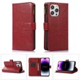 thumbnail image 1 of Nalacover Case for iPhone 14 Pro Zipper Wallet Case, 9 Card Slots Holder Premium PU Leather Wrist Strap Handbag Flip Cover with Kickstand Magnetic Clasp Soft TPU Anti-Drop Case,Red, 1 of 7