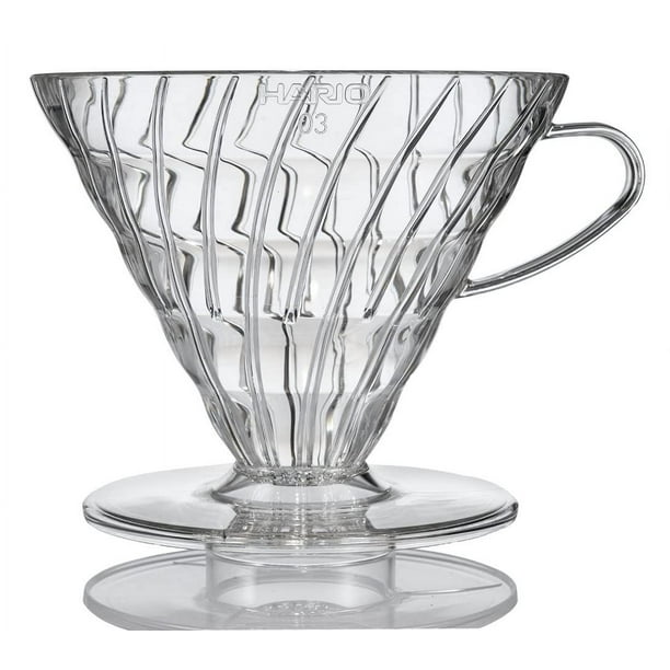 Hario V60 Gotero de café de plástico, tamaño 03, transparente