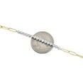 thumbnail image 5 of 10K Yellow Gold Round Diamond Rolo Link 3mm Statement Tennis 7" Bracelet 1/2 CT., 5 of 7