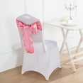 thumbnail image 3 of Efavormart 5 Pack | Rose Quartz Satin Chair Sashes | 6"x106", 3 of 9