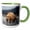Green/White, variant on 3drose, Alaska, Lake Clark. Grizzly Bear Sow, Cub Searching for Clams, 11oz Mug