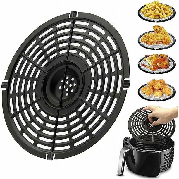 Alfombrillas reutilizables para freidora de aire, alfombrillas de cocina para freidora de aire, sartén para freidora de aire, rejilla de repuesto para freidora de aire con revestimiento antiadherente