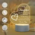 thumbnail image 3 of Daughter Night Light to my Daughter from Dad, Daughter Lamp gifts for Daughter from Dad, Daughter Birthday, Christmas, Graduation, Thanksgiving gifts, Father and Daughter Led Lamp, Clear, 3 of 7