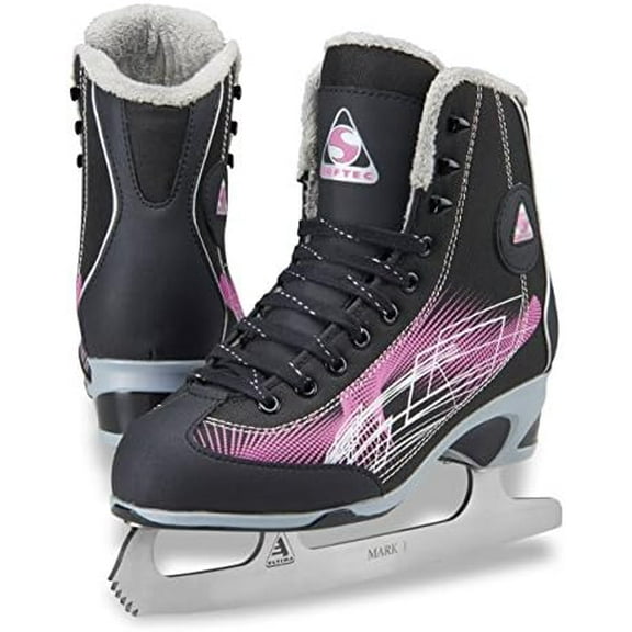 Rave RV2001 Girl's Figure Ice Skates Softec, Color: Black/Purple, Size: Kids Youth 1$$Sport & Recreation Other