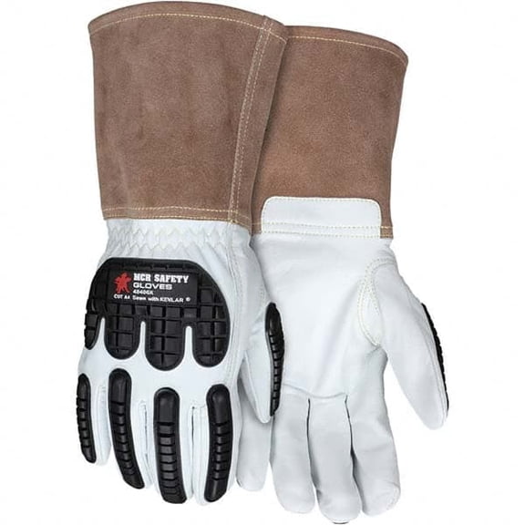 Mcr Safety Leather Gloves, Cut Level A4 ,XL 12 PK 48406KXL