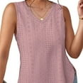 thumbnail image 5 of TrendVibe365 Summer Tank Tops for Women Tunic Plain Split Curvy Hem Shirts Sleeveless Tees Blouse V Neck Tshirts Loose Fit Pullovers Outfits, 5 of 6