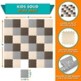 thumbnail image 2 of Esterilla de Espuma para Niños y Bebés con Forma de Rompecabezas, con Colores Lisos, 36 o 16 Baldosas Entrelazadas con Bordes, Color Marrón/Beige/Gris, 2 of 6