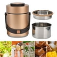 thumbnail image 1 of Insulated Bucket Lunch Box, 2.3L Large Capacity 304 Stainless Steel 3 Layers Leak-proof Thermal Vacuum Insulated Food Container For Work, School, Travel, 1 of 8