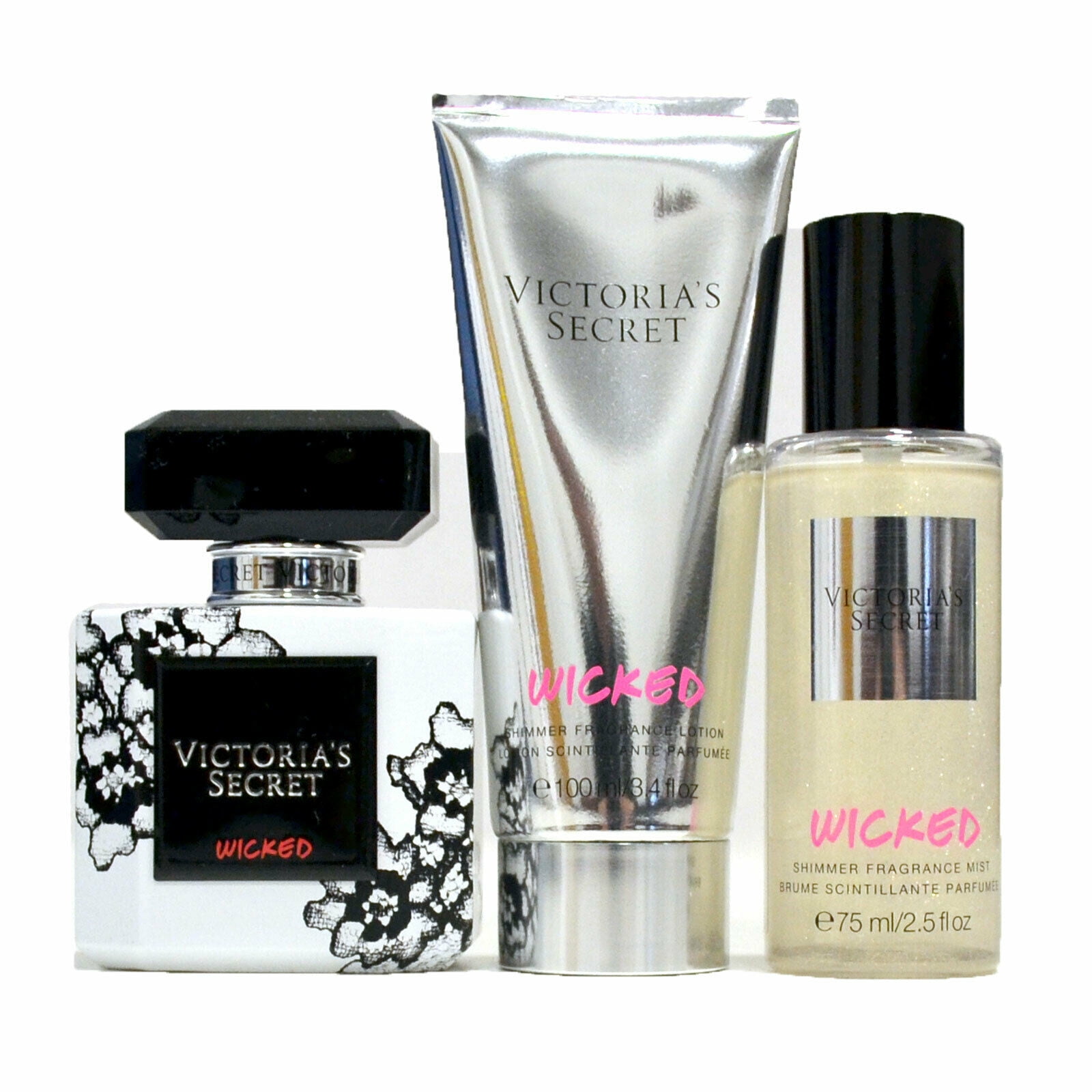Victoria's Secret Gift Set Wicked 3 Piece Perfume Mist Lotion