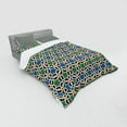 thumbnail image 3 of Ambesonne Moroccan Bedding Set 3 Pcs, Hexagon Stars Pattern, Twin, Green Blue Black, 3 of 3