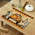 thumbnail image 2 of Halloween Placemats Set of 4, Owl Halloween Pumpkin Castle Non Slip Heat-Resistant Washable Table Place Mats for Kitchen Dining Table Home Decoration, 12.6" x 16.5", 2 of 5