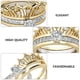thumbnail image 5 of EeaseMX Anillo desmontable 2 en 1 para mujer, estilo corona, con diamantes de imitación (plata dorada), 5 of 8