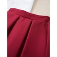 thumbnail image 5 of inhzoy Kids Girls Bow Tie Shirt Tops and Suspender Skirt Socks Set Type B Burgundy 11-12, 5 of 8