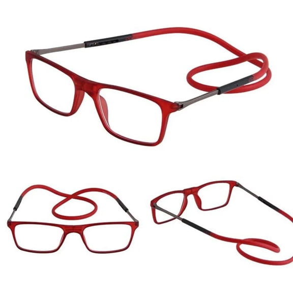 NXMY Reading Glasses Hanging Folding Magnetic Front Click Connect Neck Readers Lightweight Eyeglasses for Men and Women 1.5 Magnification