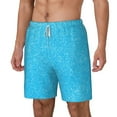 thumbnail image 2 of Uemuo Sky Blue Glitter Pattern Mens Swim Trunks Quick Dry Board Shorts with Mesh Lining, Stretch Beach Shorts Quick Dry No-Chafing Board Shorts-3X-Large, 2 of 9