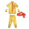 thumbnail image 2 of Traje tradicional chino de Wushu, traje de entrenamiento, ejercicio matutino, atuendos artísticos para Amarillo 170, 2 of 9