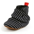 thumbnail image 3 of Gyujnb Kids Slippers,Baby Booties Winter Warm Striped Boots for Soft Sole First Shoes Cozy Toddler Footwear-Boys Shoes,Girls Shoes,Size:12-18 Months, 3 of 9