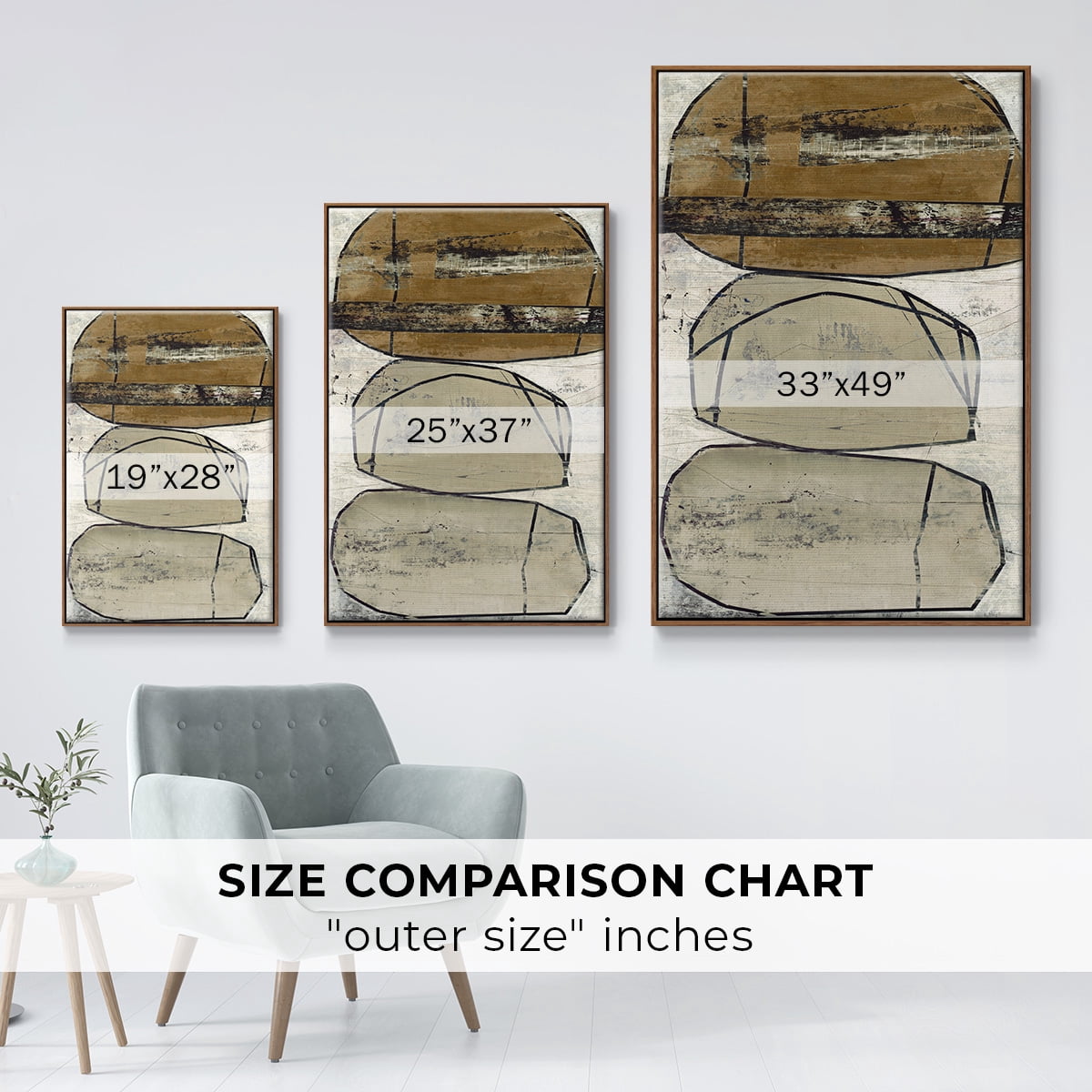 Dim Sum I Framed Premium Gallery Wrapped Canvas - Ready to Hang - 17 x 25 - Walnut Floating Frame