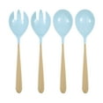 thumbnail image 2 of The Pioneer Woman Light Blue & Gold Plastic Serving Utensils Set, 4pcs, 2 of 6