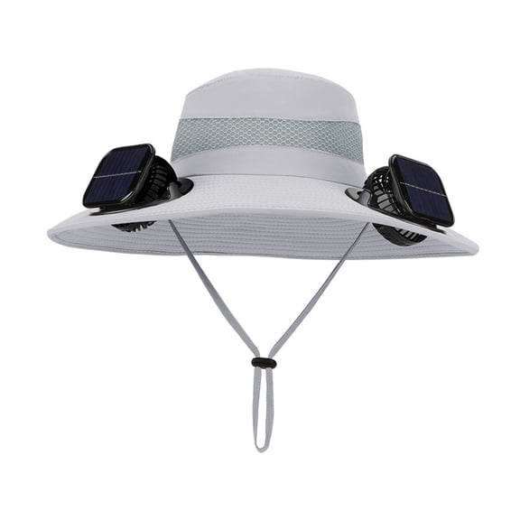 Hat with Fans Solar Power,Solar Panel Powered Fan,Solar Powered Double Fan Cooling Hat for Men, UV Protection Sun Hat, for Summer Outdoor Hiking Fishing Camping(MulticolorC)