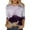 Purple, variant on Women's 3/4 Sleeve T-Shirts Summer Trendy Tie Dye Graphic Round Neck Blouses Dressy Casual Loose Fit Tunic Tops