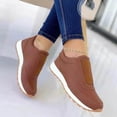 thumbnail image 3 of dmqupv Womens Wide Sneakers Fashion Autumn Women Sneakers Flat Soft Sole Comfortable Wear Women Platform Sneakers Brown 8.5, 3 of 6