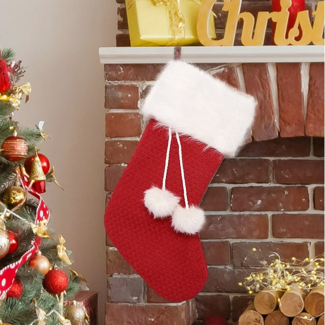 TIMIFIS Socks With Christmas Stocking Gift Bags Christmas Day Decoration Supplies Candy Bags Christmas Tree Hanging Snowflake Gift Bags Home Decoration