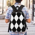 thumbnail image 6 of Travel Backpack For Women/Men Harlequin Pattern Carry On Backpack With Laptop Compartment Travel Backpack, 6 of 7