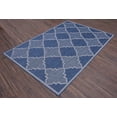 thumbnail image 3 of Trellis Diamond Rug - 7 ft. 10 in. x 10 ft., Midnight Blue, Indoor/Outdoor Contemporary Rug, Fade Resistant, Water Proof Rug | Accent Area Decor Rugs, 3 of 8