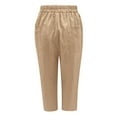 thumbnail image 5 of QHFBli Wide Leg Linen Pants for Women Summer Flowy High Waisted Beach Palazzo Trousers, 5 of 5