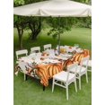 thumbnail image 3 of Outdoor Tablecloth with Umbrella Hole and Zipper, Orange Yellow Pumpkin Fall Rectangle Table Cloth 52x70 Inch Waterproof Tablecloth, Thanksgiving Botanical Rustic Leaves Picnic Table Cover for Patio, 3 of 7