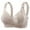Khaki, variant on WDDDD Women's Lace Push Up No Underwire Comfortable Breathable Four Button Mom Bra Beige 42