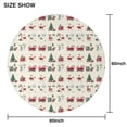 thumbnail image 6 of Beige Christmas Santa and Train Pattern Round Tablecloth 60"x60",Wrinkle Wipeable Table Cloth for Kitchen Dining Room Picnic Patio Party, 6 of 6