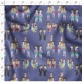 thumbnail image 4 of Soimoi Purple Rayon Crepe Fabric Mirror Theme Human Figure Print Fabric by the Yard 46 Inch Wide, 4 of 5