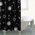 thumbnail image 5 of Gothic Shower Curtain Set - Dark Celestial Moon & Star Print, Mystical Cosmic Bath Decor, Waterproof Polyester 72"x84", Goth Aesthetic Gift, 5 of 5