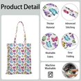 thumbnail image 5 of Watercolor Butterfly Floral Canvas Tote Bag – Romantic Nature-Inspired Reusable Cotton Shopping Bag with Artistic Fantasy Garden & Starry Sky Design for Women, Teens, Aesthetic Gift Lovers, 5 of 7