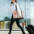 thumbnail image 5 of FORMRS Canvas Laptop Tote Bag for Women with 15.6" Computer Compartments Shoulder Handbag, Cute Pink Halloween, 5 of 7
