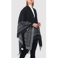 thumbnail image 5 of PIKADINGNIS Women's Winter Poncho Capes Vintage Open Front Tassel Blanket Shawl Wrap Cardigan Coat, 5 of 6