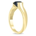 thumbnail image 2 of SZUL Women's 1 1/2 Carat Half Bezel Black Diamond Solitaire Ring in 10K Yellow Gold, 2 of 5