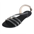 thumbnail image 1 of asdoklhq Sandals for Women Clearance Under $10,Women's Summer Rhinestone Buckle Strap Beach Open Toe Breathable Sandals Shoes, 1 of 6
