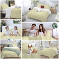 thumbnail image 5 of 3 Piece Yellow Striped Duvet Cover Set Full Size,Microfiber Comforter/Quilt Cover with Corner Ties and 2 Pillowcases,Modern Simple Farmhouse Beige Vintage All Season Soft Bedding with Zipper Closure, 5 of 8