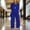 Blue, variant on MORTTIC Women's Plus Size 3-Piece Lounge Set Open Front Cardigan Sleeveless Vest Wide Leg Pants Outfit Brown，4XL