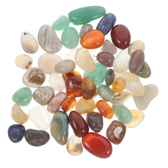 40pcs Polished Agate Stones Colorful Rocks Gemstones Crystals for Kids Treasure Hunt DIY Decoration 100g