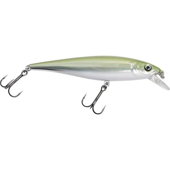 Leurre de pêche à piston pour perche du comté de Walleye, 4 pouces, 1/2 oz, Couleur Olive de glace, Boîte de 1