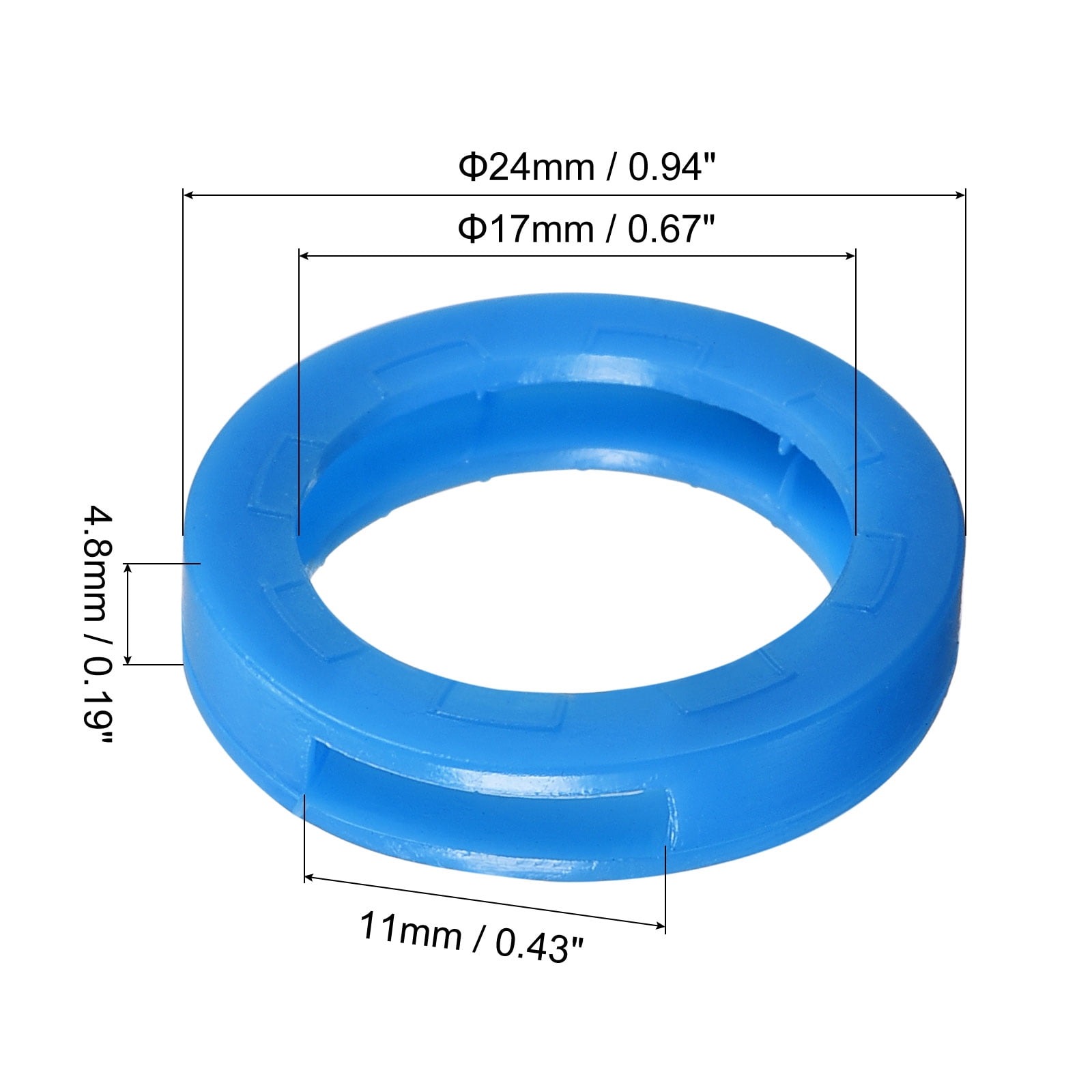 Unique Bargains Key Cap Cover Rings Keys Identifier Coding Tags Silicone Blue